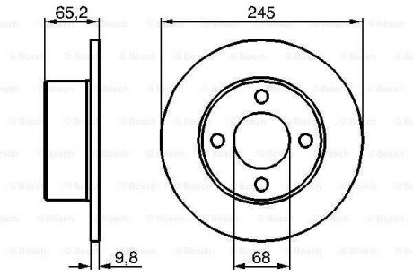 AUDI гальмівний диск задній 100 BOSCH 0986478073