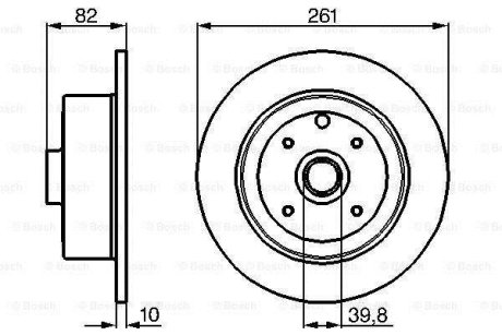 OPEL диск гальмівний задній Kadett E,Vectra A 2.0 87- BOSCH 0986478328