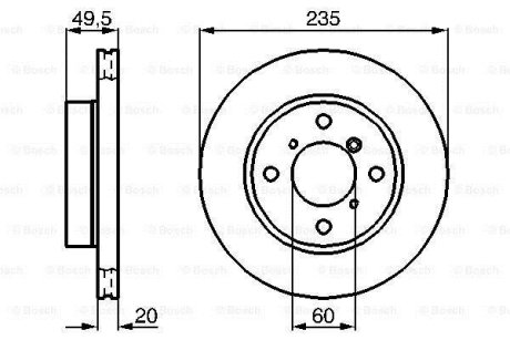 Диск тормозной BOSCH 0 986 478 450