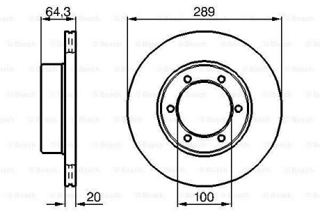 VW Гальмівний диск передн. TARO 2.2 89-, TOYOTA HILUX V BOSCH 0986478453