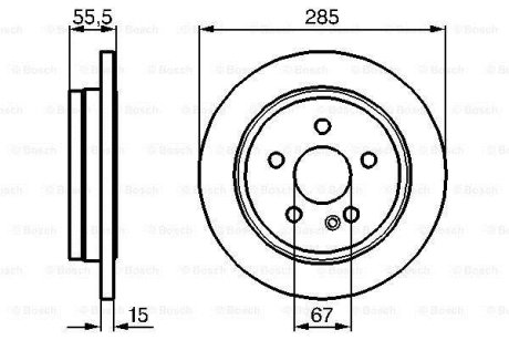 DB диск гальмівний W163 ML-klasa 98-00 задн. BOSCH 0986478469