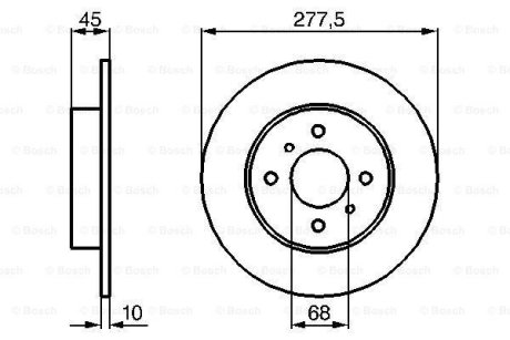 Диск тормозной BOSCH 0986479105