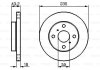 Диск гальмівний TOYOTA Yaris P1 \'\'F \'\'99-05 BOSCH 0986479244 (фото 6)