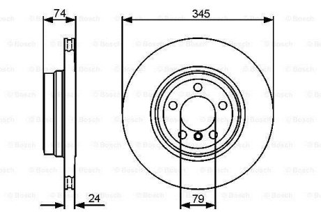 Диск гальмівний задній E65E66 BOSCH 0986479440