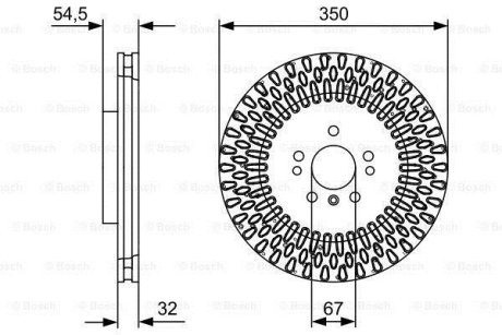 Диск гальмівний MB GLE/ML W166 \'\'F \'\'13>> BOSCH 0986479D09