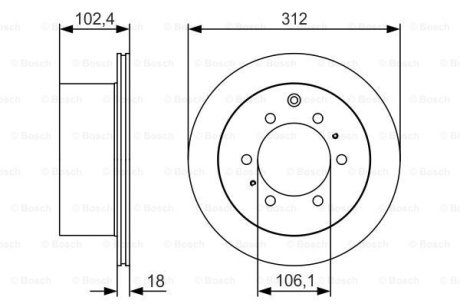 Диск тормозной BOSCH 0986479R57 (фото 1)