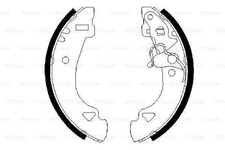 Щоки гальмівні PANDA,UNO 93- 185X30 BOSCH 0986487331