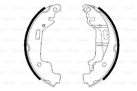 Гальмівні щоки AGILA 06/00- (180X26) BOSCH 0986487576