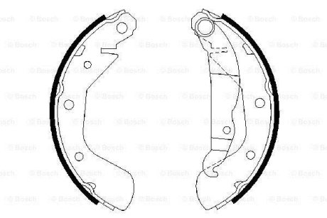 Щоки гальмівні ASTRA, CORSA 92- (200*28) BOSCH 0986487613