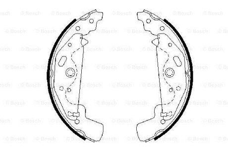 Колодки тормозные барабанные BOSCH 0 986 487 643