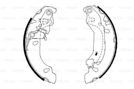 FIAT гальмівні колодки барабанні PANDA II 03- BOSCH 0986487669 (фото 1)