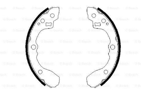 Колодки гальмівні барабанні BOSCH 0 986 487 687 (фото 1)