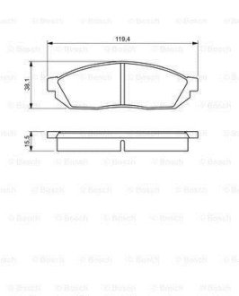 HONDA гальмівні колодки передн.Civic,Suzuki Alto,Carry BOSCH 0986494208 (фото 1)