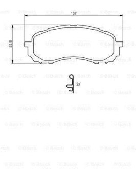 SUBARU гальмівні колодки передн. Impreza 1.5 08- BOSCH 0986494373