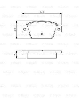 FIAT гальмівні колодки задні STILO, BRAVO 1.2 16V-2.4 20V 01- BOSCH 0986494536