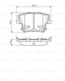 Колодки тормозные дисковые BOSCH 0986494678