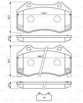 OPEL колодки гальм. передні Corsa D/E BOSCH 0986494718