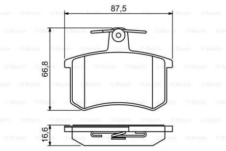 Гальмівні колодки задн. AUDI 80/A4/100/A6/A8 BOSCH 0986494846