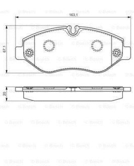 Гальмівні колодки передн. IVECO Daily III 06 - BOSCH 0986495113