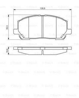 TOYOTA Гальмівні колодки передн. Lexus RX 00- BOSCH 0986495126