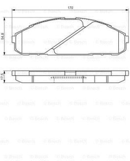 NISSAN гальмівні колодки передн.Patrol GR I 4.2 88- BOSCH 0986495171 (фото 1)