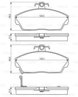 PRINT HONDA колодки гальмівні передні Concerto 1.5 16V 90-,Civic VI,VII,Rover 200,400,45,800 BOSCH 0986495233