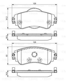CITROEN гальм.колодки передн. C4 09- BOSCH 0986495304