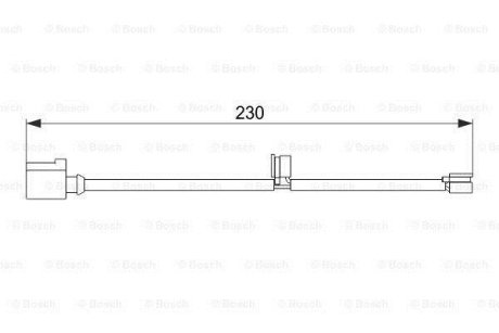 Датчик износа колодок тормозных задних BOSCH 1987474569 (фото 1)