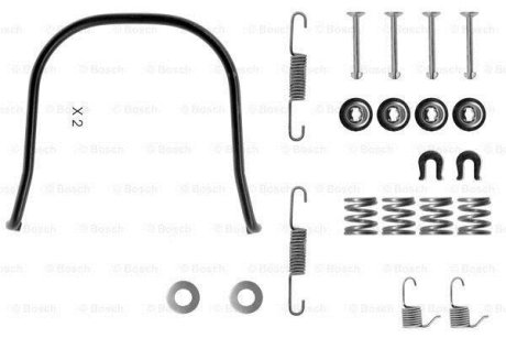 Установчий к-кт. гальм. колод. NISSAN Micra -92 BOSCH 1987475095