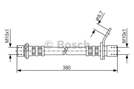 Шланг гальмівний BOSCH 1987476160