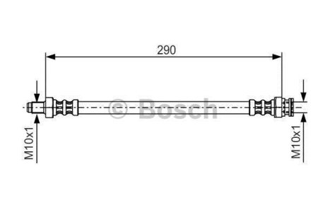 FIAT шланг гальм.задн. Ducato -98 BOSCH 1987476688 (фото 1)