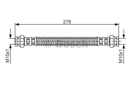 Шланг гальмівний BOSCH 1987476850