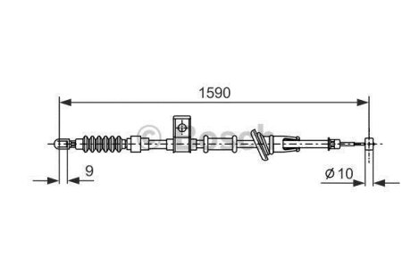 VOLVO трос ручного гальма лів. S40-V40 96 BOSCH 1987477530 (фото 1)