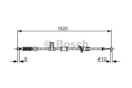 VOLVO трос ручного гальма 1615/1470 мм S40 00- BOSCH 1987477893 (фото 1)