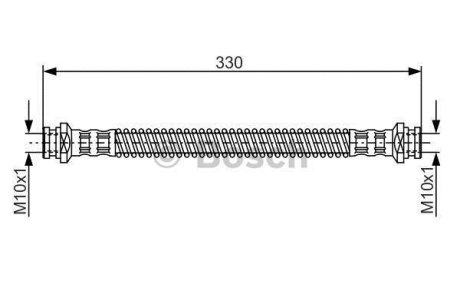 MITSUBISHI гальмівний шланг передн. SPACE WAGON 98- BOSCH 1987481254 (фото 1)
