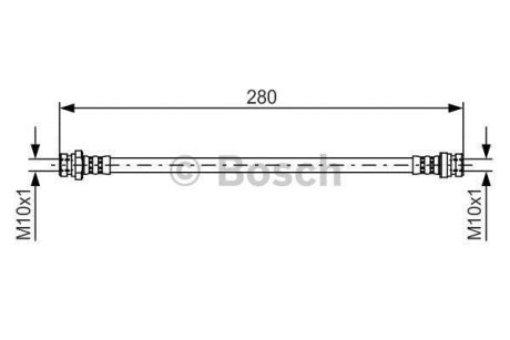 Шланг гальм. передн. KIA ACCENT II BOSCH 1987481455 (фото 1)