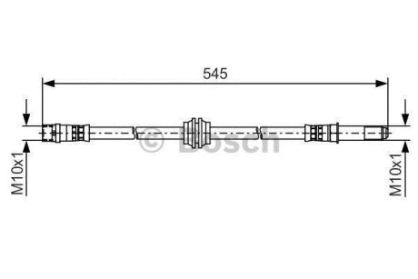 DB шланг гальм. задн.Sprinter 06- BOSCH 1987481490