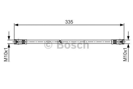 VW шланг гальм. задн. AMAROK 10- BOSCH 1987481517