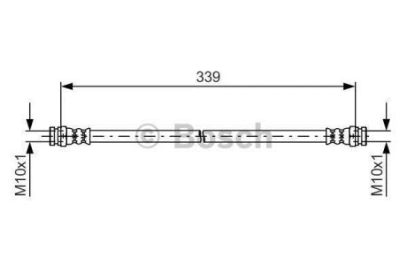 MITSUBISHI шланг гальм. задн. L200 -07 BOSCH 1987481578