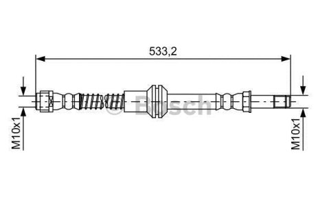 Гальмівний шланг передн. W212, C218 BOSCH 1987481609 (фото 1)
