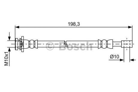 SUZUKI шланг гальмівний задн. SX4 06- (диск) BOSCH 1987481630