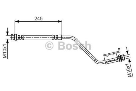 Шланг гальм. задн. прав. KIA VENGA 10- BOSCH 1987481717 (фото 1)