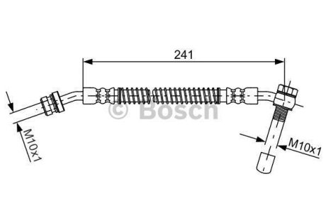 Шланг гальм. передн. лів. HYUNDAI ATOS -08 BOSCH 1987481756