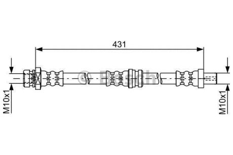 Шланг гальм.задн. HYUNDAI MATRIX -10 BOSCH 1987481762