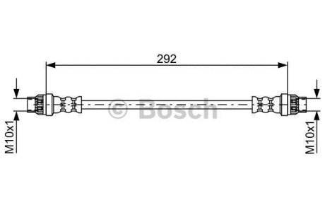 DACIA шланг гальмівний задній SOLENZA BOSCH 1987481767 (фото 1)