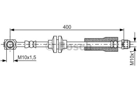 Шланг гальмівний BOSCH 1987481803