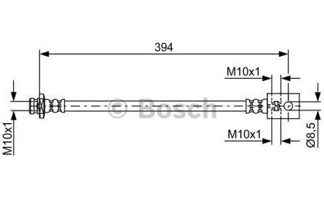 Шланг гальм. задн. NISSAN PATHFINDER -04 BOSCH 1987481818