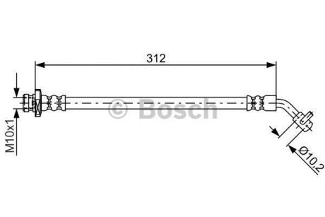 Шланг гальмівний задн. прав. NISSAN Pathfinder 04-12 BOSCH 1987481824