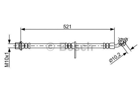TOYOTA шланг гальмівний Avensis -03 BOSCH 1987481907 (фото 1)