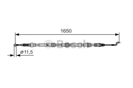 Трос ручного гальма BOSCH 1 987 482 016